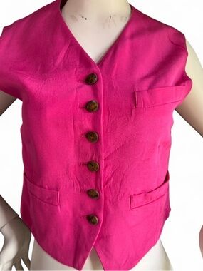 Evan Picone vintage vibrant pink vest